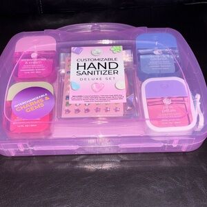 Customizable Hand Sanitizer Deluxe Set in Pink Case